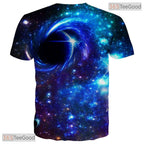 Deep Blue Creative Graphic Art Pattern 3D Printed Casual Unisex Tee Shirt Tops