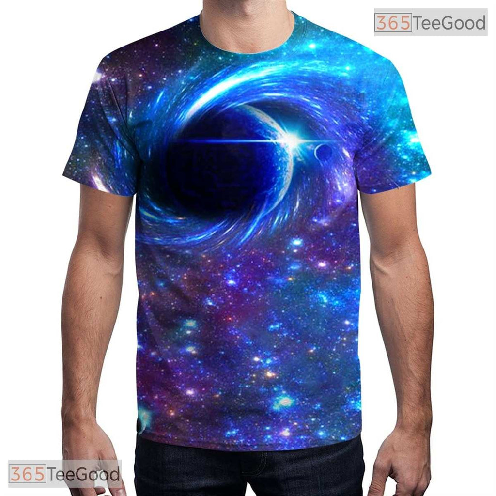 Deep Blue Creative Graphic Art Pattern 3D Printed Casual Unisex Tee Shirt Tops