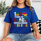 100 Years of Black Excellence Centennial T-Shirt Black History Month Legacy Shirt