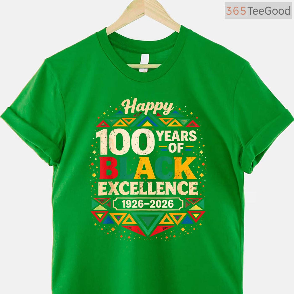 100 Years of Black Excellence Centennial T-Shirt 1926-2026 Black History Month Africa Shirt