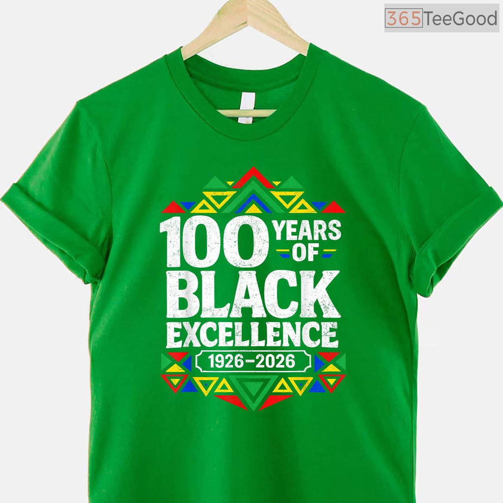 100 Years of Black Excellence Centennial T-Shirt Celebrating Black History Month Shirt