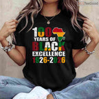 100 Years of Black Excellence Centennial T-Shirt Black History Month Legacy Shirt