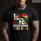 100 Years of Black Excellence Centennial T-Shirt Black History Month Legacy Shirt