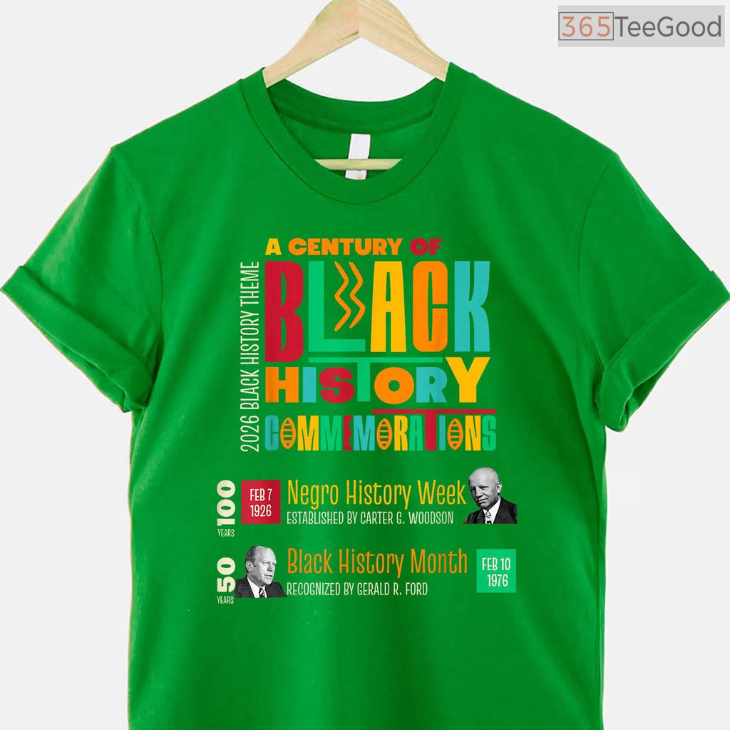 A Century of Black History Commemorations 2026 T-Shirt Centennial Black History Month Shirt