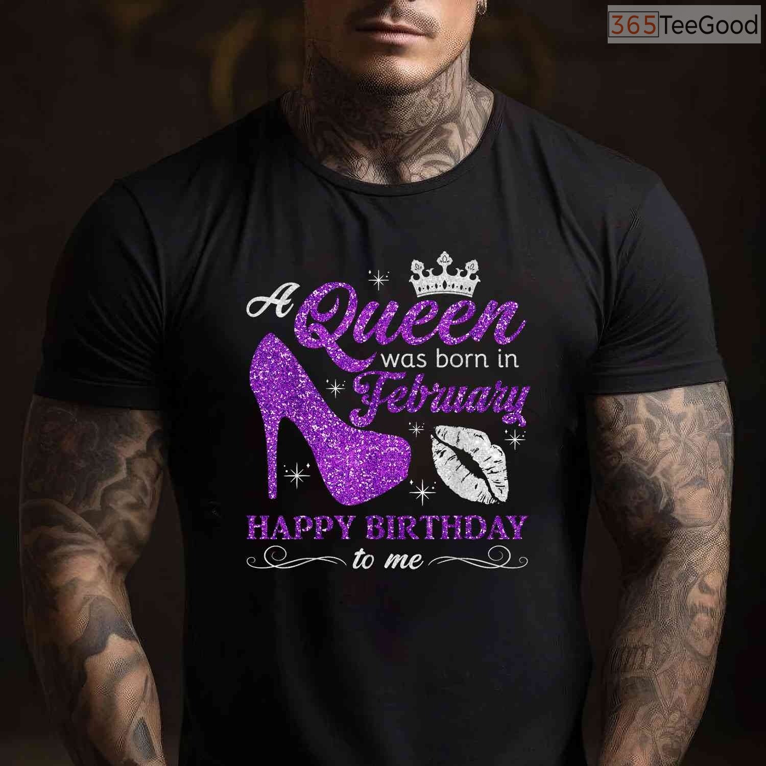 A Queen Was Born In February Shirt – Birthday Gift For Women & Girls