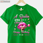A Queen Was Born In March Birthday Shirt for Women - Happy Birthday To Me Tee