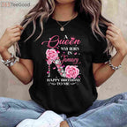 A Queen Was Born In January Happy Birthday To Me High Heel T-Shirt