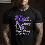 A Queen Was Born in January Gifts January Birthday Girl T-Shirt