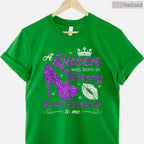 A Queen Was Born In February Shirt – Birthday Gift For Women & Girls