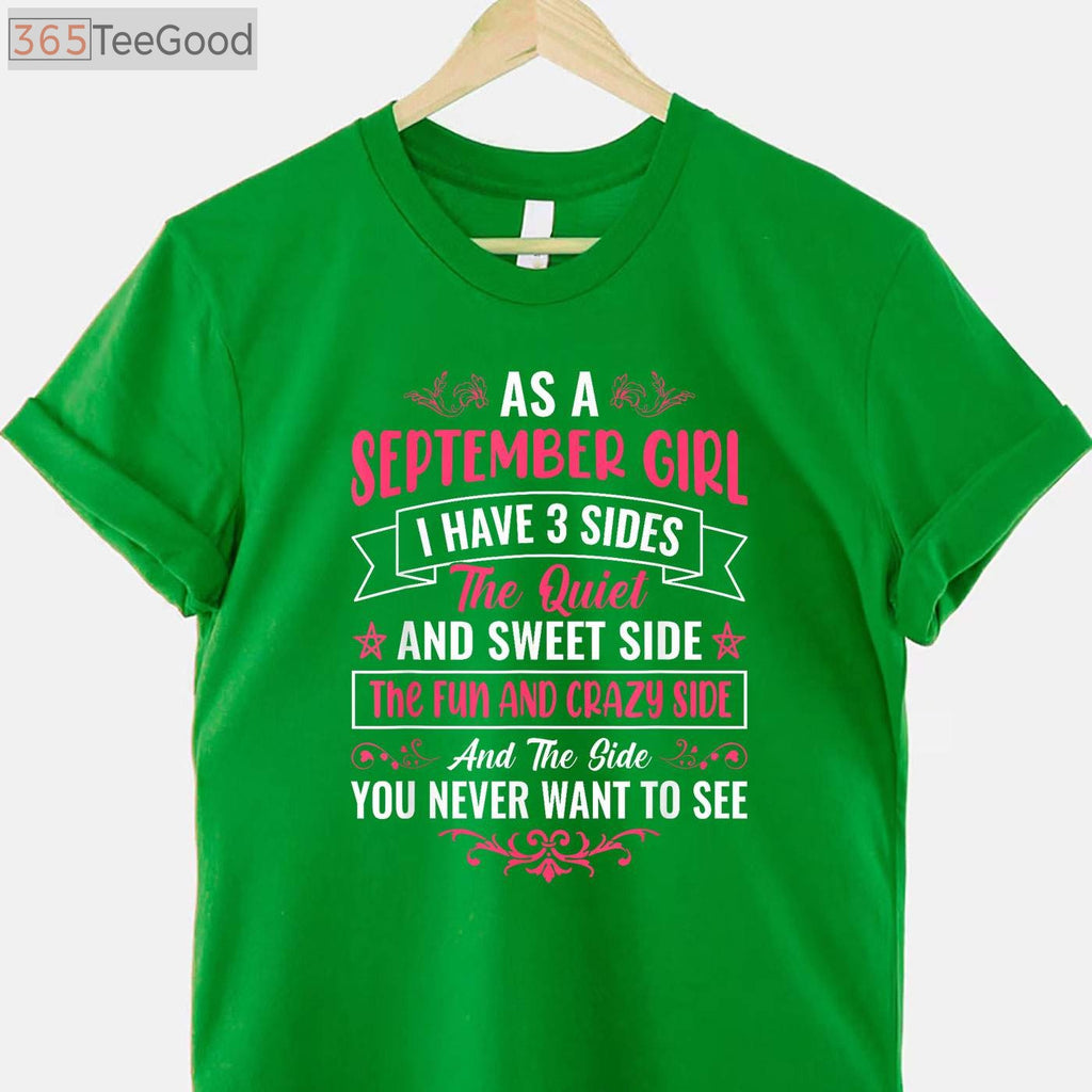 A True September Girl Birthday T-Shirt - Aesthetic Virgo & Libra Gift for Women