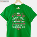 A True September Girl Birthday T-Shirt - Aesthetic Virgo & Libra Gift for Women