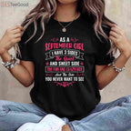A True September Girl Birthday T-Shirt - Aesthetic Virgo & Libra Gift for Women