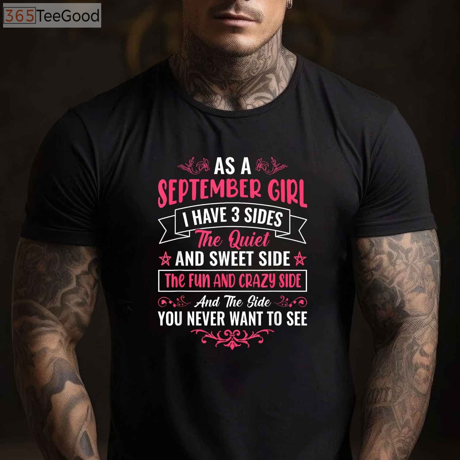 A True September Girl Birthday T-Shirt - Aesthetic Virgo & Libra Gift for Women