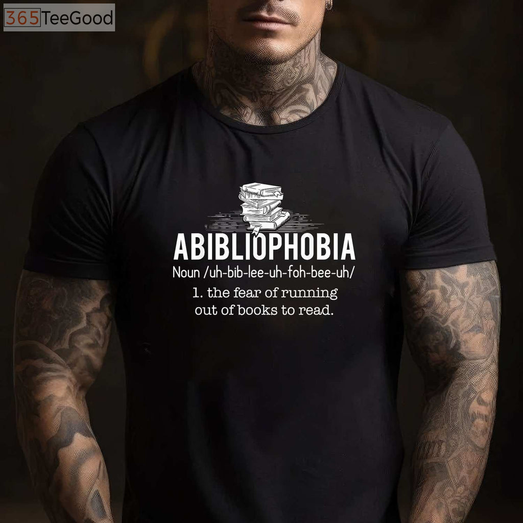 Abibliophobia Funny Reading T-Shirt - Humorous Bookworm Reader Gift