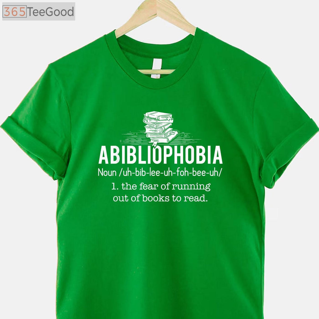 Abibliophobia Funny Reading T-Shirt - Humorous Bookworm Reader Gift