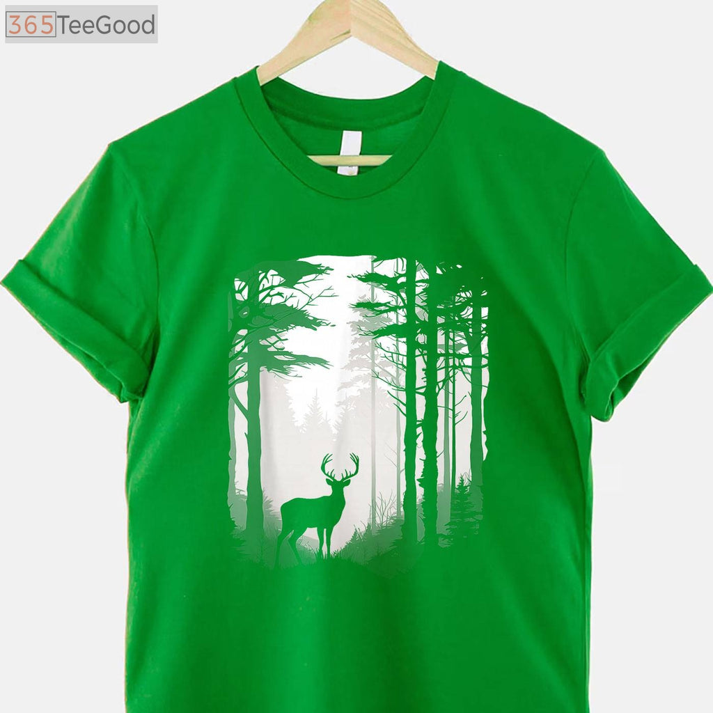 Aesthetic Deer Forest Wildlife Hunting T-Shirt, Nature Inspired Hunter Apparel