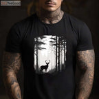 Aesthetic Deer Forest Wildlife Hunting T-Shirt, Nature Inspired Hunter Apparel