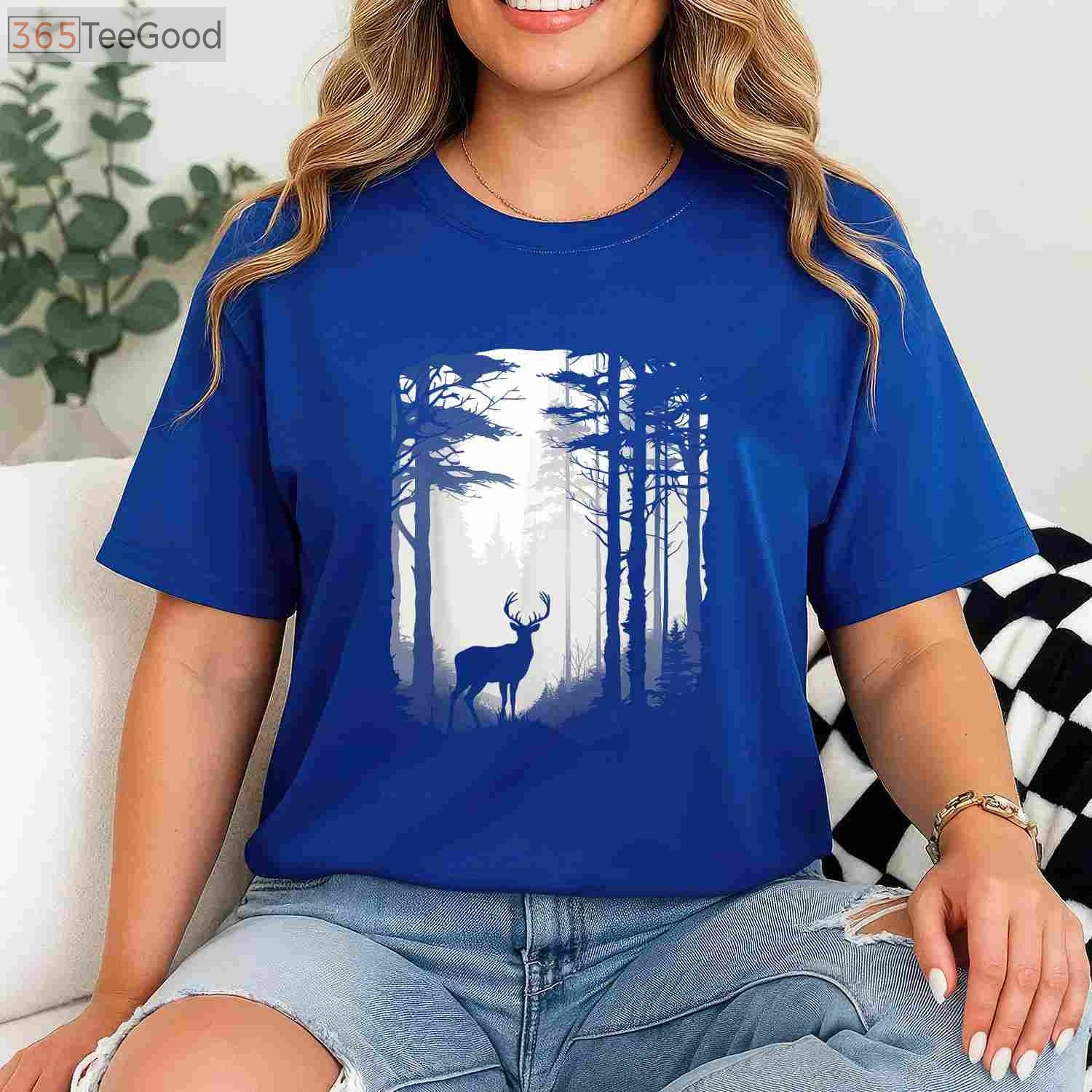 Aesthetic Deer Forest Wildlife Hunting T-Shirt, Nature Inspired Hunter Apparel
