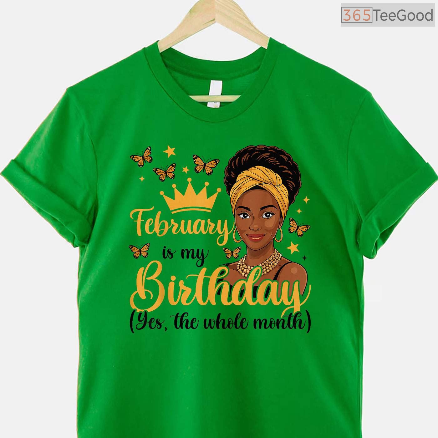 African Girl February Birthday Shirt – Black Girl Magic Month T-Shirt