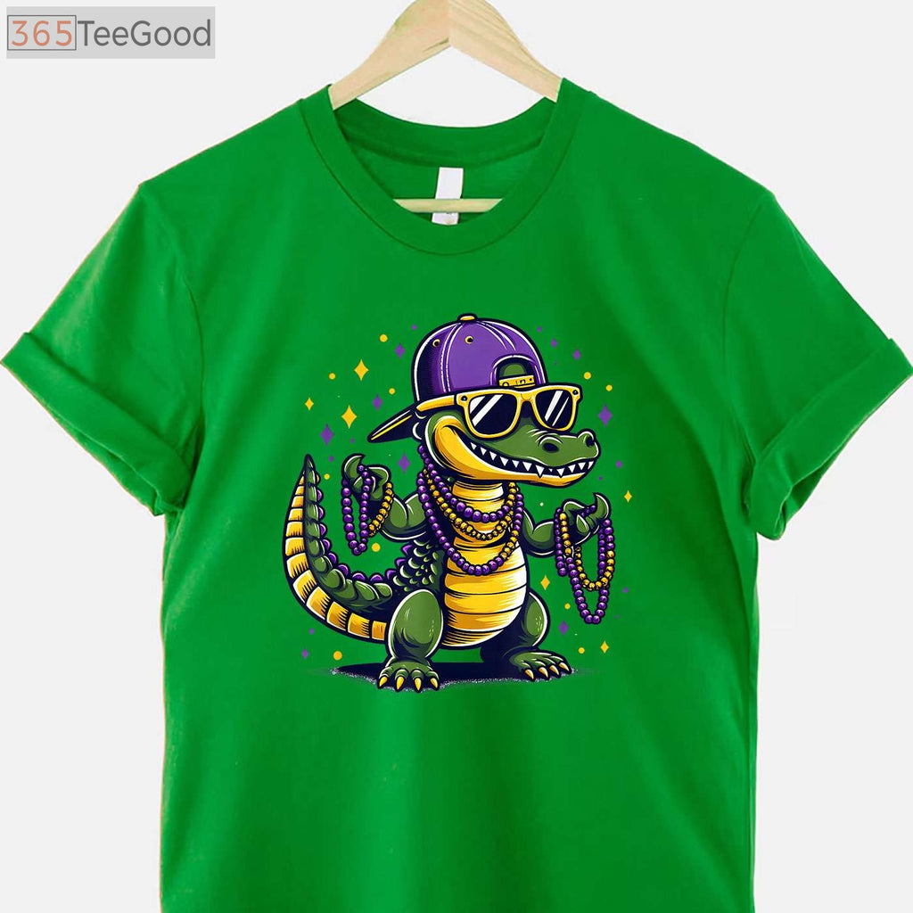 Alligator Crocodile Mardi Gras Costume T-Shirt for Men Women