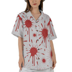 Aloha Red Rose Hawaiian Tee Tropical Vacation Outfit for Adults