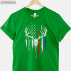 American Flag Bowhunting Shirt, Whitetail Deer Hunter Archery Lover Gift Tee