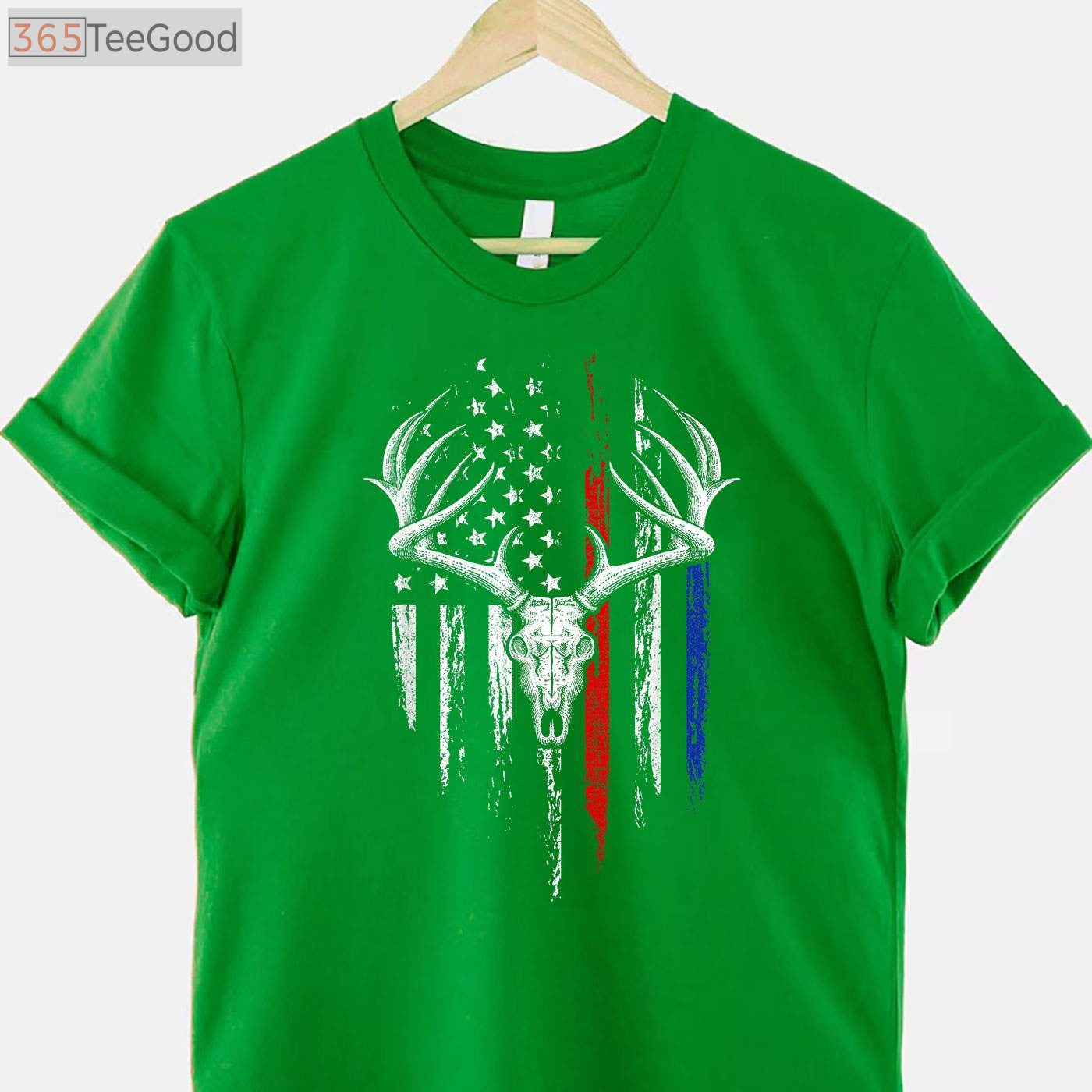 American Flag Bowhunting Shirt, Whitetail Deer Hunter Archery Lover Gift Tee