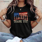 American Flag Thank You Veterans T-Shirt - Proud Veteran Appreciation Gift
