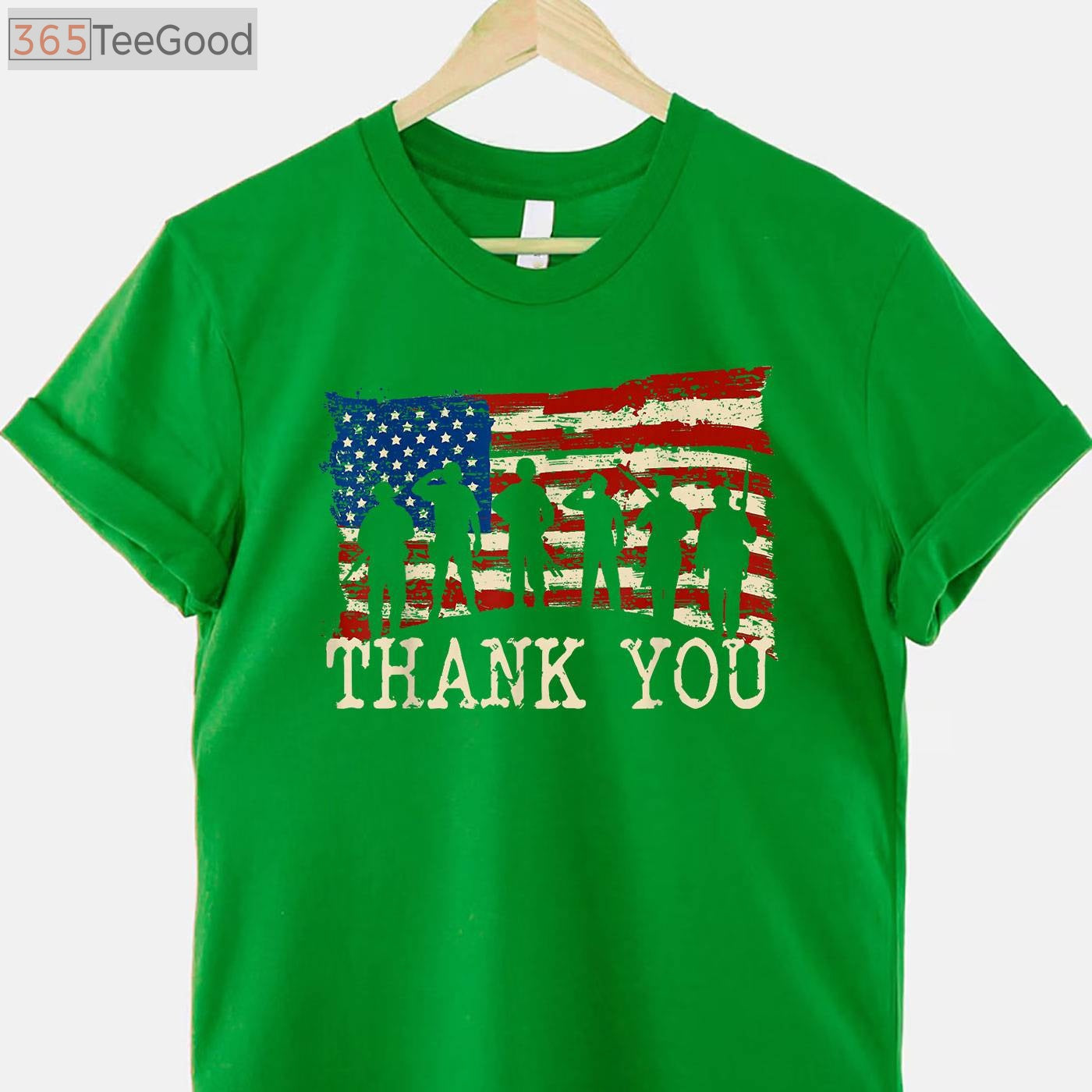 American Flag Thank You Veterans T-Shirt - Proud Veteran Appreciation Gift