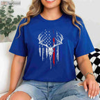 American Flag Bowhunting Shirt, Whitetail Deer Hunter Archery Lover Gift Tee