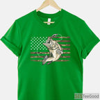 American Flag Camo Bass Fishing Shirt - Tactical Patriotic Fisherman Tee