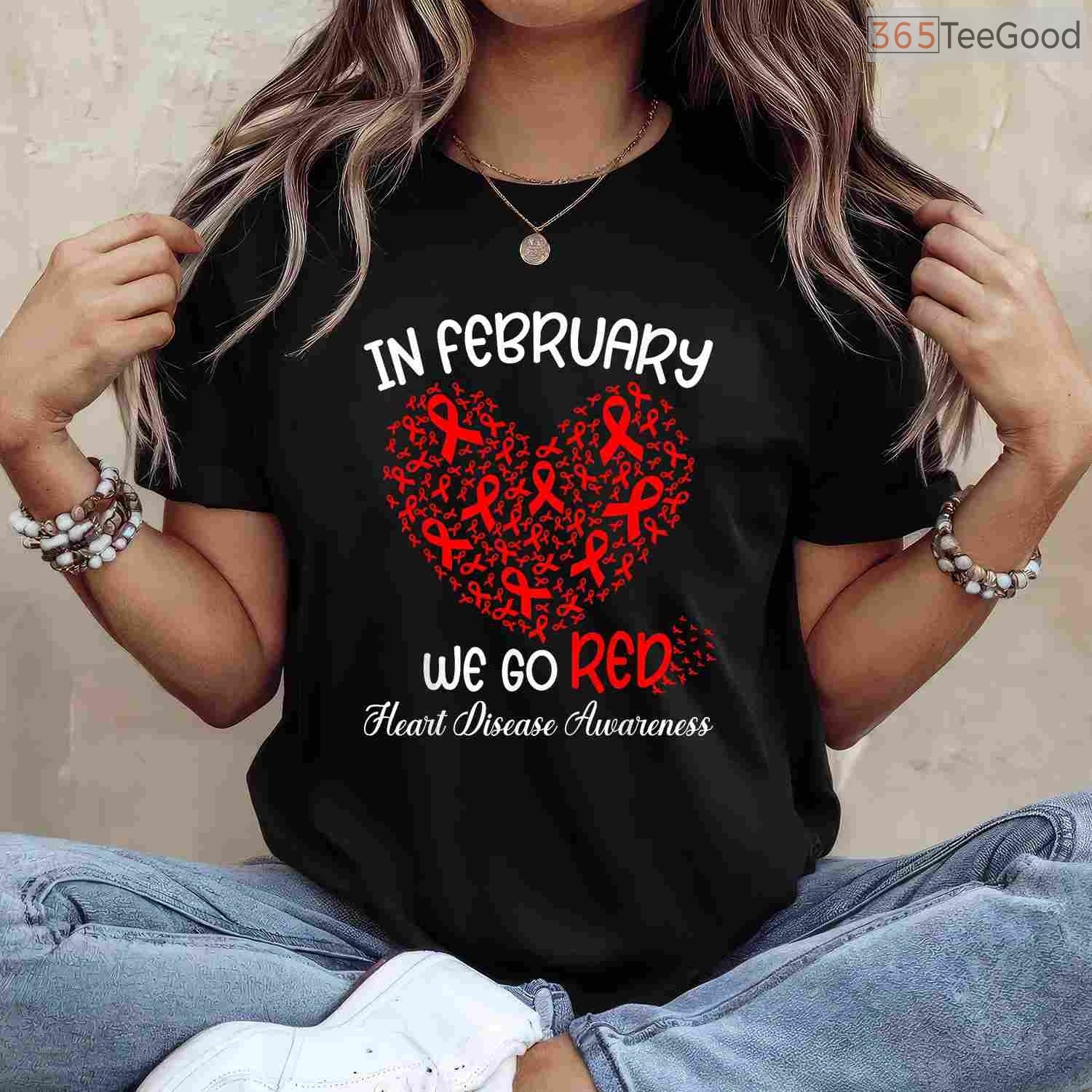 American Heart Month February Shirt – Go Red Awareness Campaign