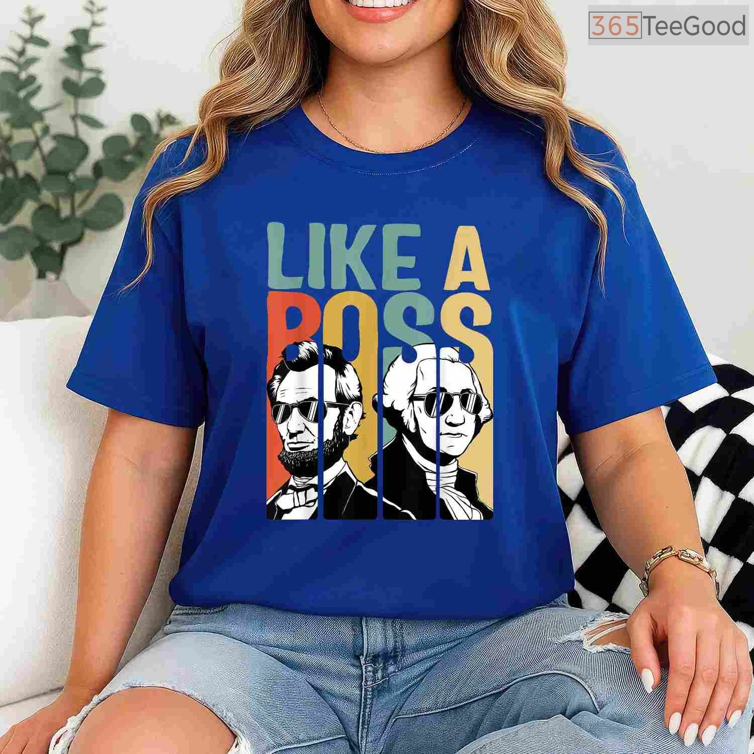 American History Tees Washington Lincoln Abe George T-Shirt Classic Fit Presidents Day Gift Shirt