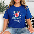 American Independence Day 4th July T-Shirt Happy Presidents Day Dual Holiday Patriotic Shirt