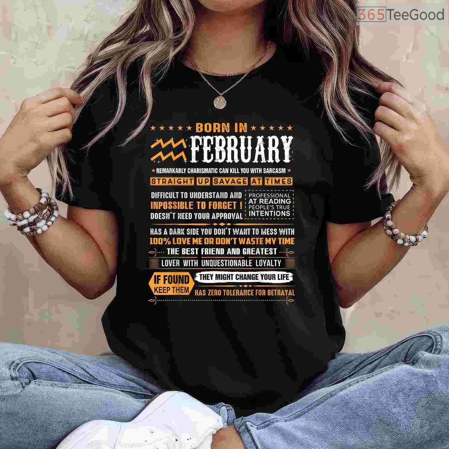 Aquarius February Birthday Shirt – Born In February Zodiac Gift Tee