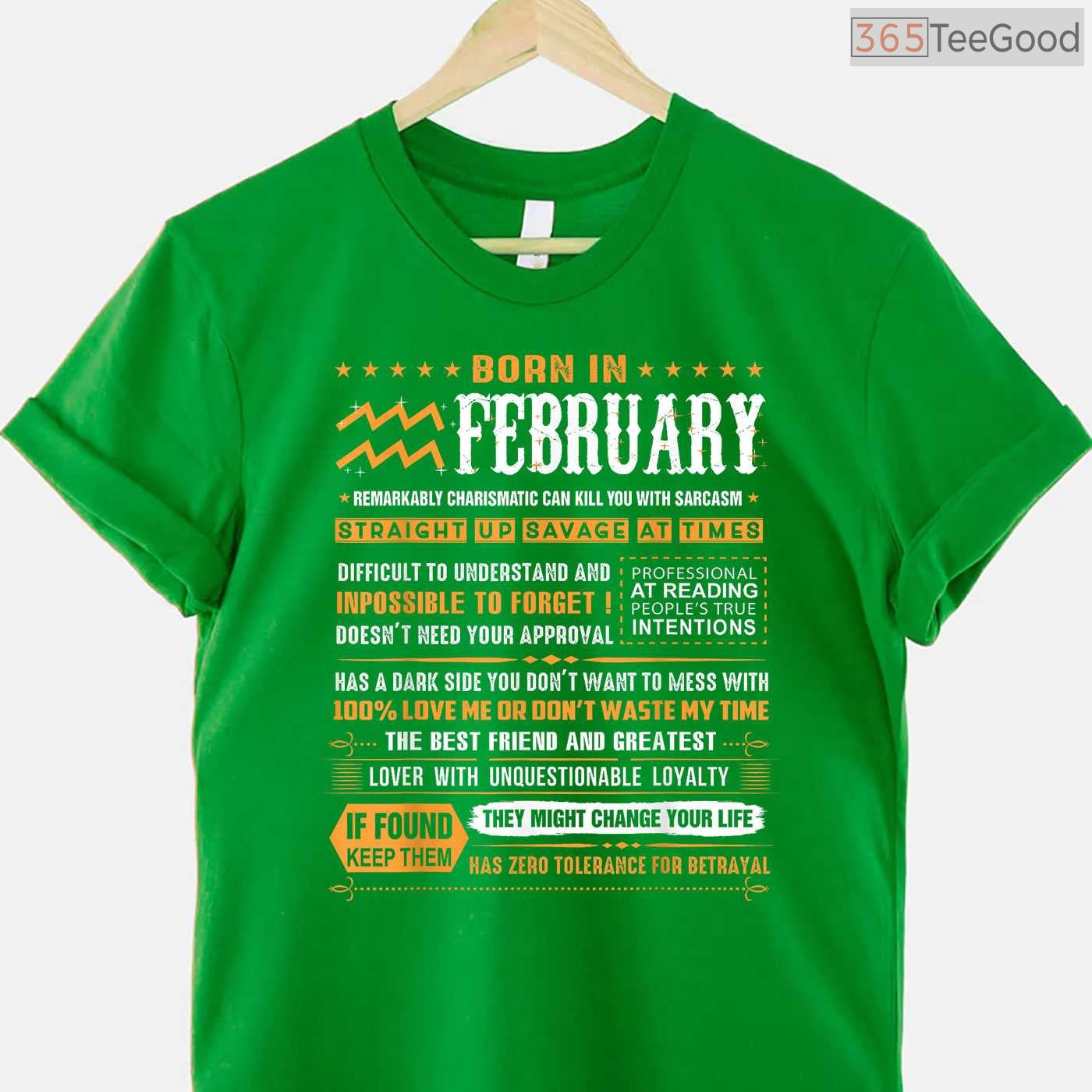 Aquarius February Birthday Shirt – Born In February Zodiac Gift Tee