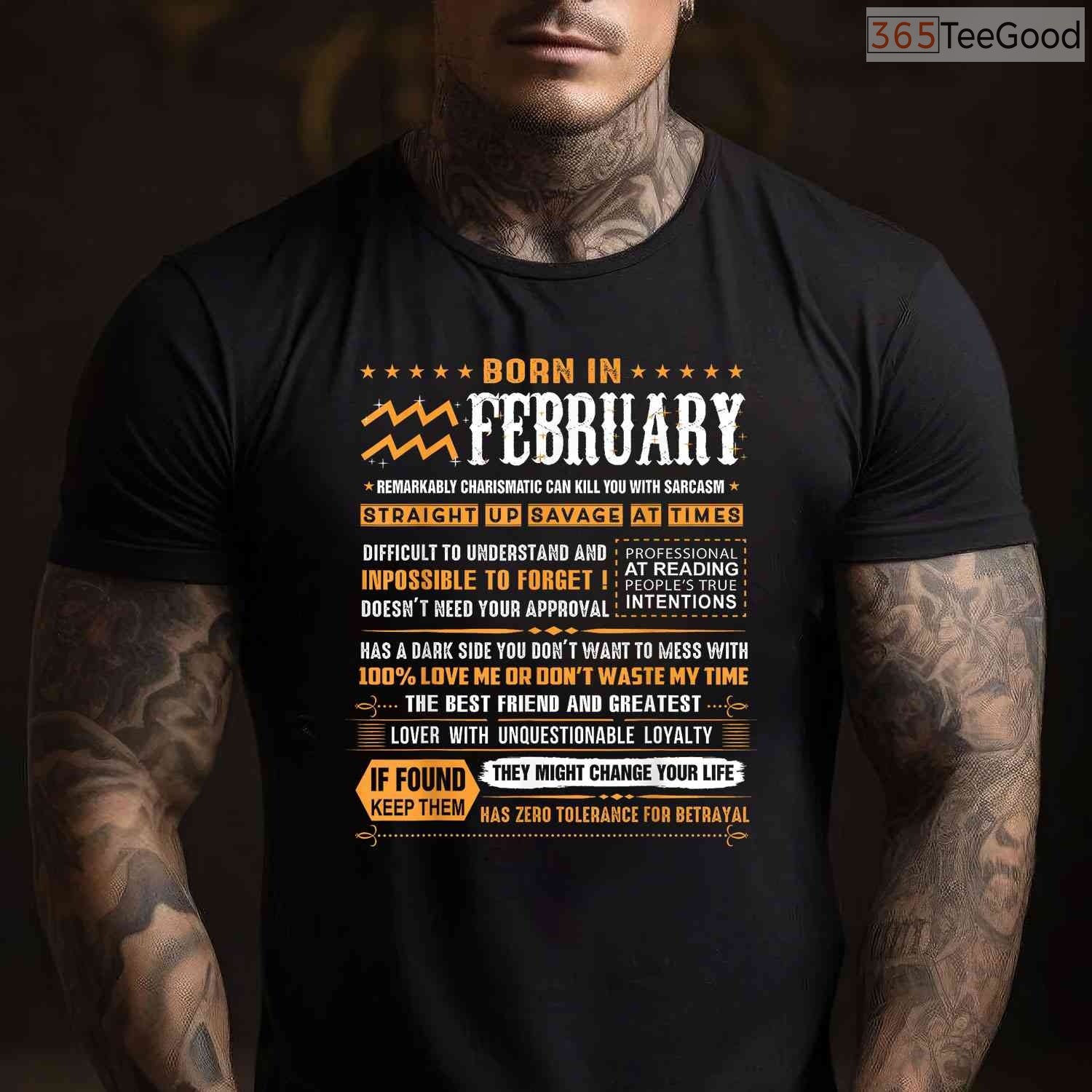 Aquarius February Birthday Shirt – Born In February Zodiac Gift Tee