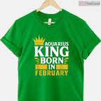 Aquarius King February Birthday Shirt – Black Man Zodiac Legend Tee