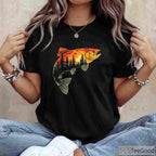 Artistic Fly Fishing Angler Shirt - Forest Nature & Trout Graphic Tee