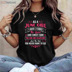 As a June Girl Birthday Shirt _ Cute & Confident June Girl T-Shirt for Women