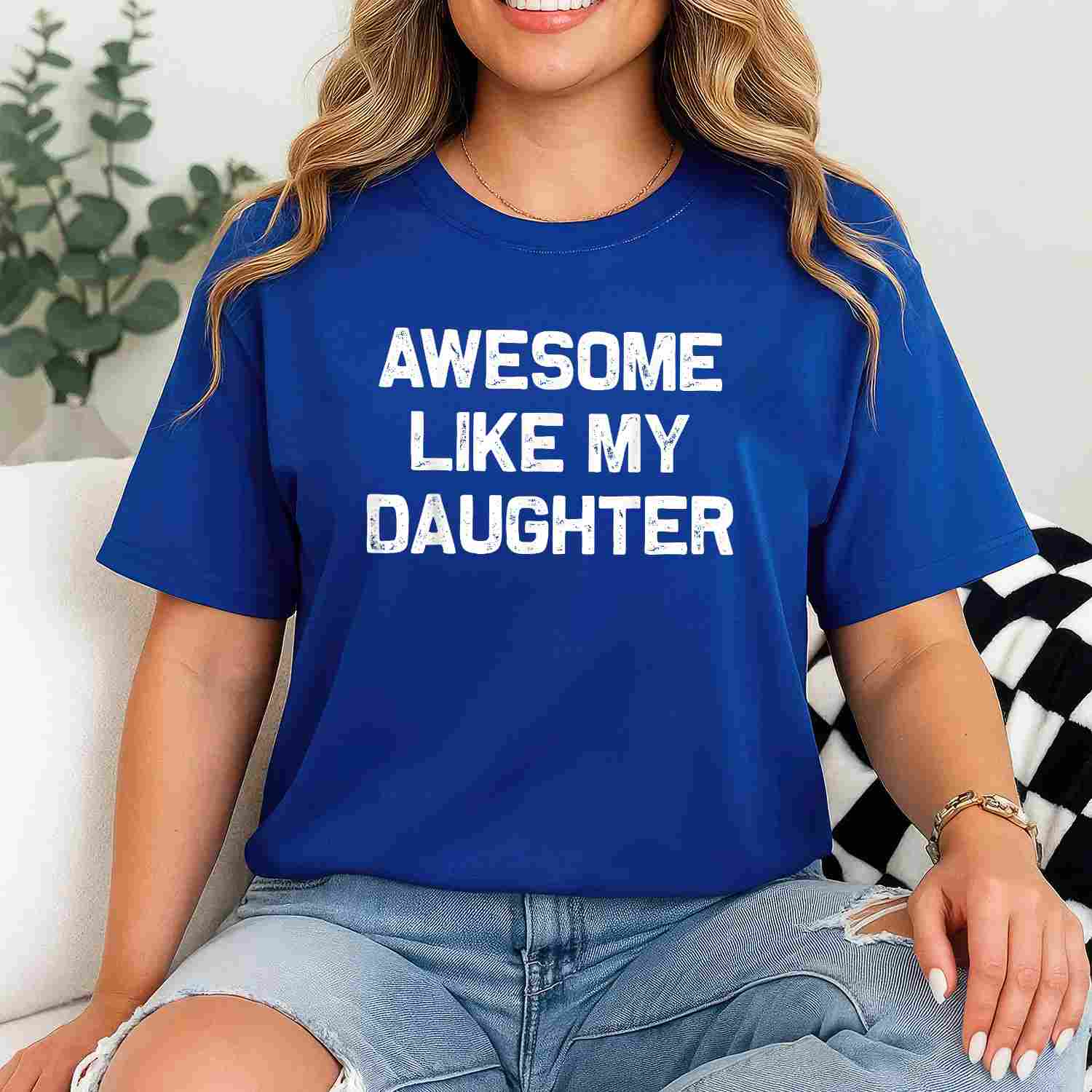 Awesome Like My Daughter Gift Tee Funny Proud Dad T-Shirt for Men Unisex Adults Fathers Day
