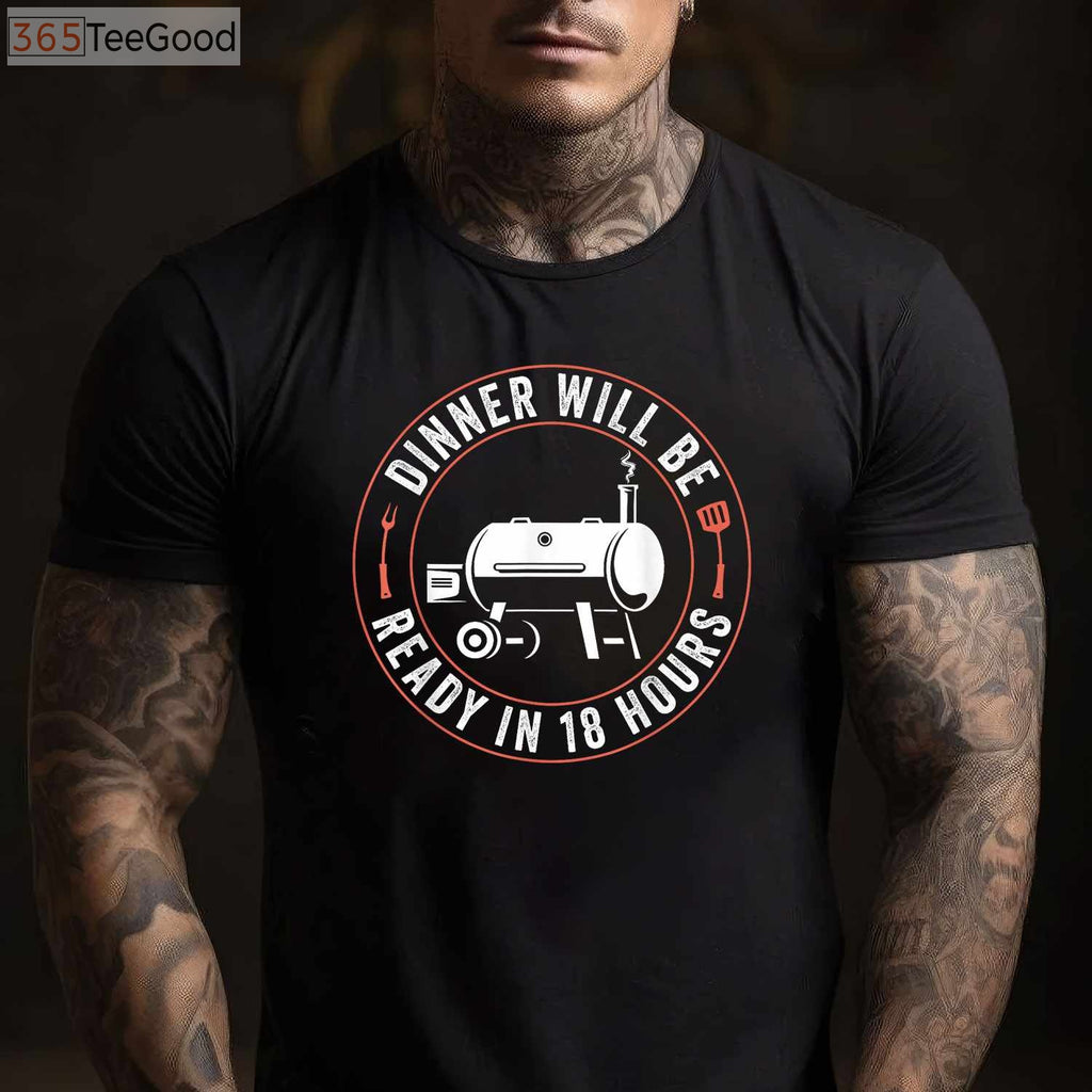 BBQ Dad Smoking Meat T-Shirt - Funny Barbecue Smoker Apparel for Men