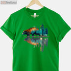 Bear Trees Reflection Nature T-Shirt - Aesthetic Wildlife Forest Outdoor Gift