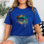 Bear Trees Reflection Nature T-Shirt - Aesthetic Wildlife Forest Outdoor Gift