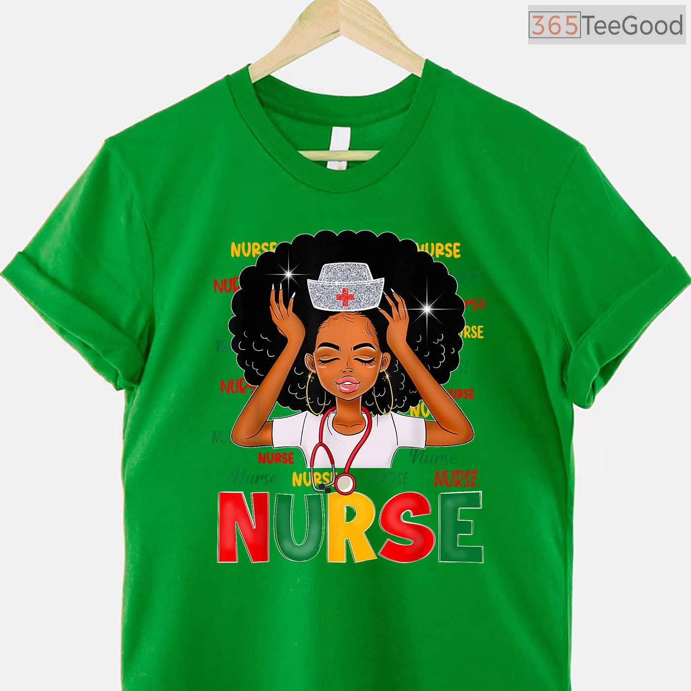 Black History Month Nurse T-Shirt Melanin African American Women Healthcare Scrubs Shirt