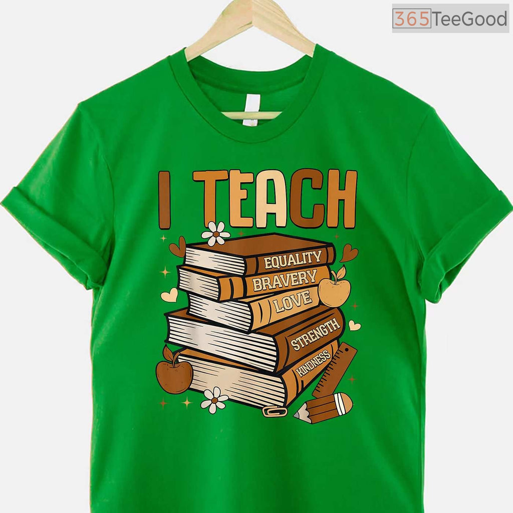 Black History Month I Teach Melanin T-Shirt Book Lover Black Teacher Appreciation Shirt