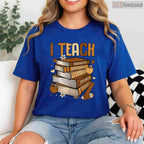 Black History Month I Teach Melanin T-Shirt Book Lover Black Teacher Appreciation Shirt