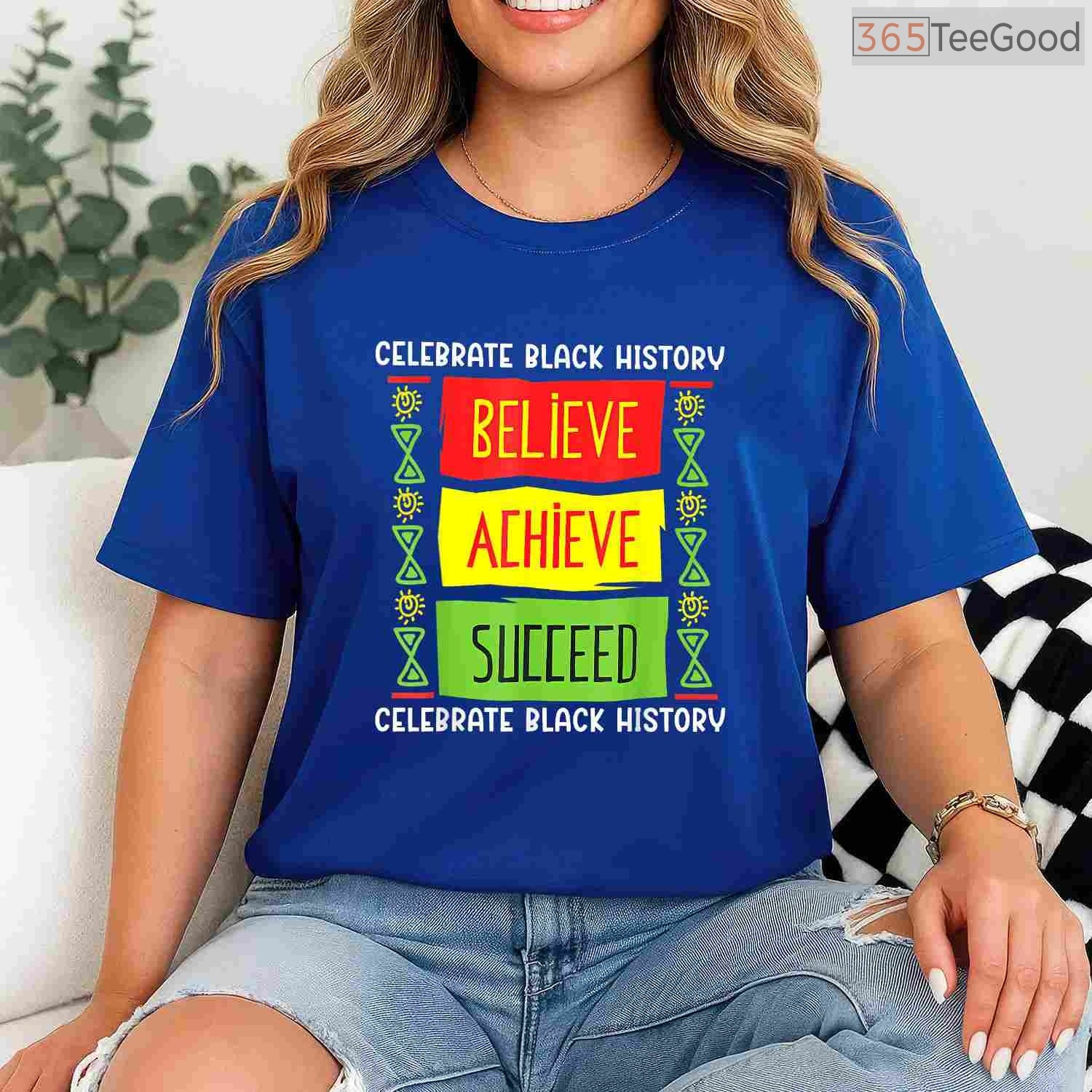 Black History Month Believe Achieve Succeed T-Shirt African American Freedom Shirt