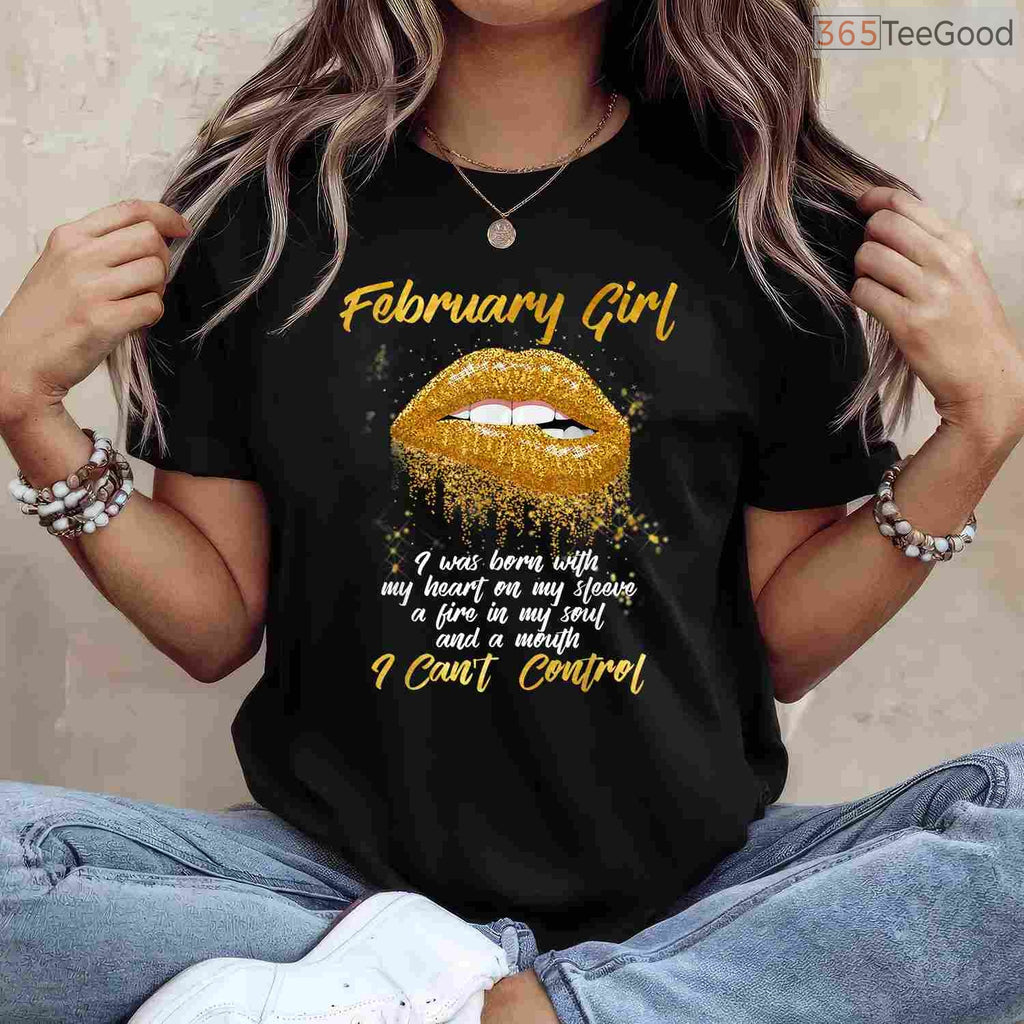 Black Queen Born In February Shirt – Melanin Birthday Gift For Her