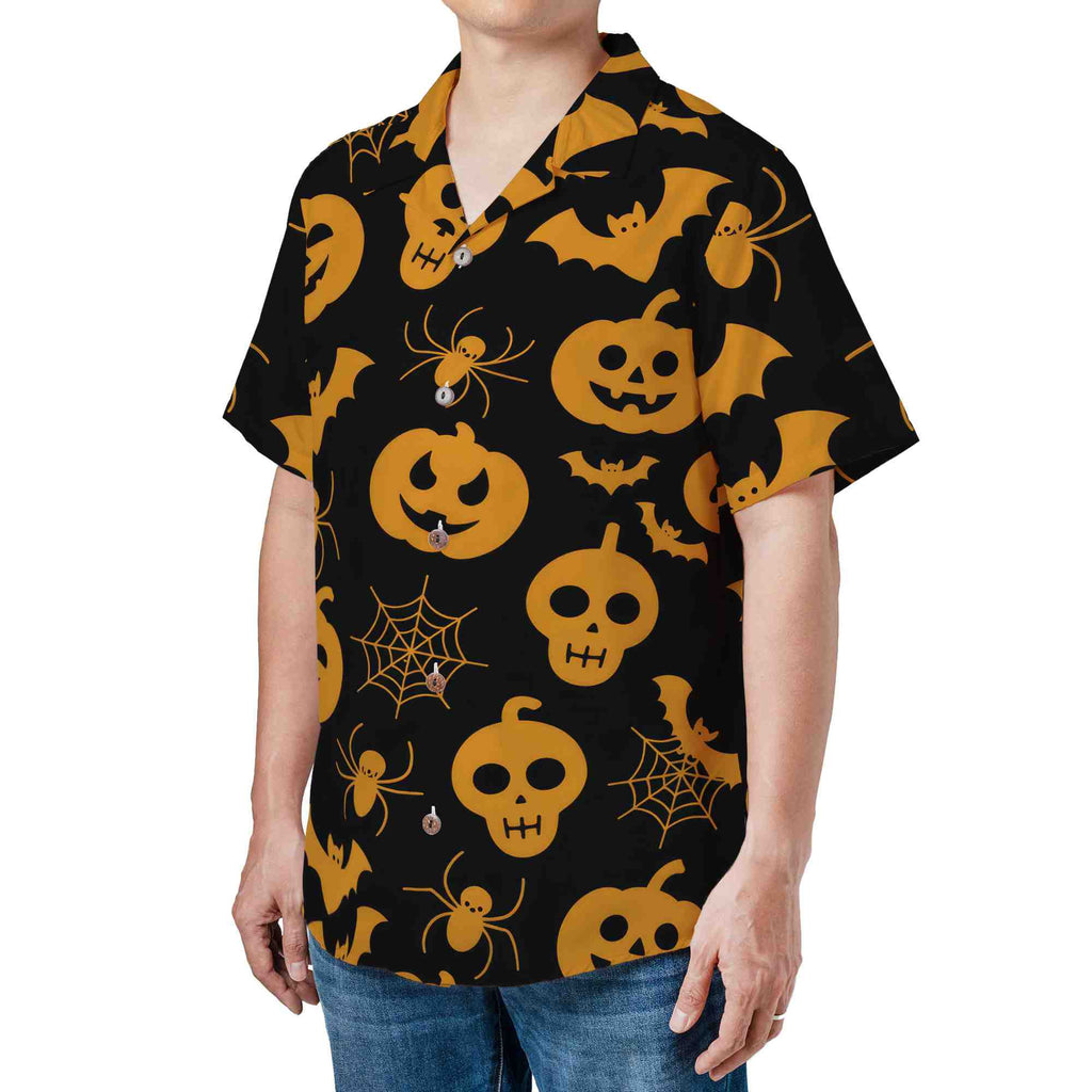 Black White Tropical Sailboat Palm Tree Seamless Hawaiian Shirt Minimal Look